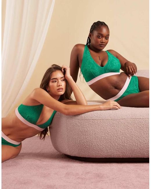 Lemonade Dolls Green Fuller Bust Synergy Lace Bralette