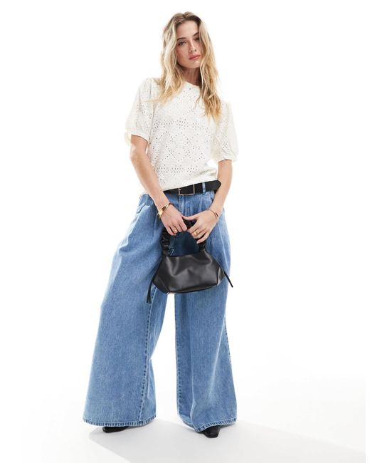 Object White Jersey Broderie T-shirt