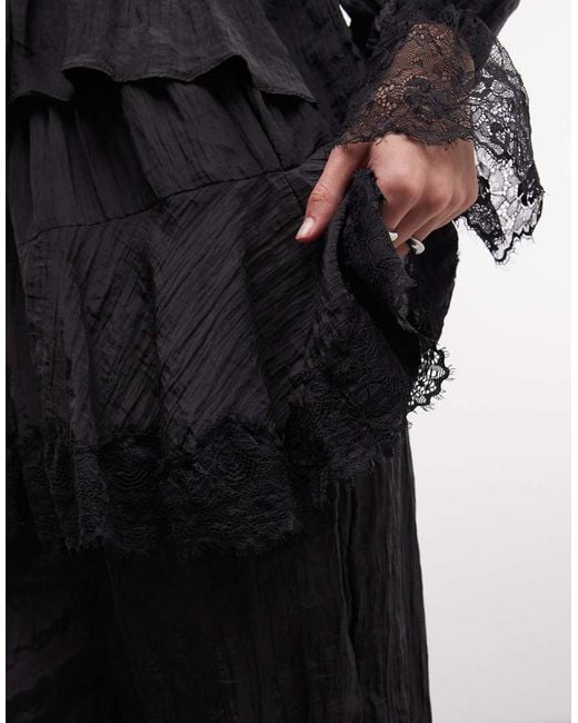Daisy Street Blue Skirt Overlay Lace Trousers