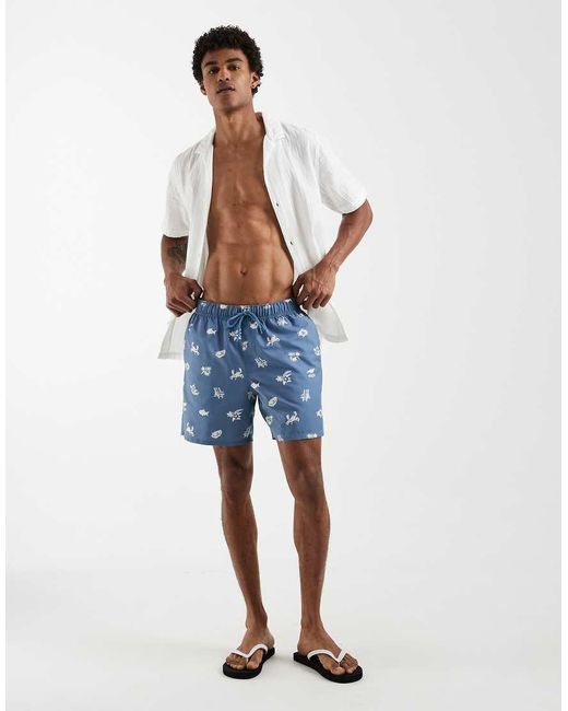 ASOS Blue Swim Shorts for men