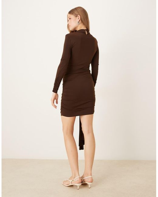 Pretty Lavish Natural Drape Jersey Mini Dress