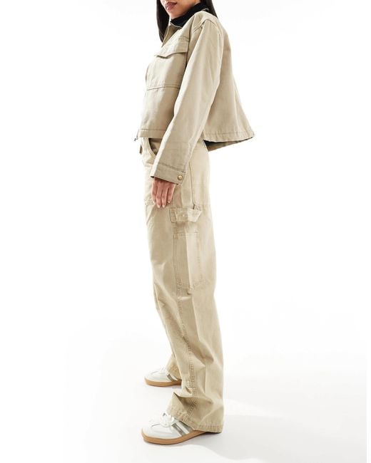 Bershka Natural Carpenter Trousers