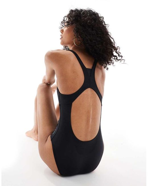 Speedo Blue Swimsuit Solid Highneck Swimsuit