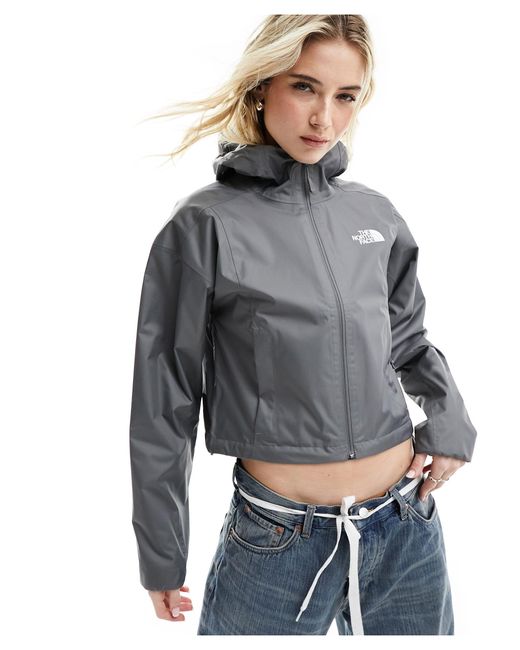 The North Face Gray Quest Cropped Logo Jacket