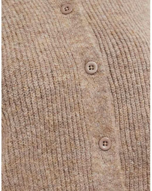 Brave Soul Brown Fisherman Knit Cardigan