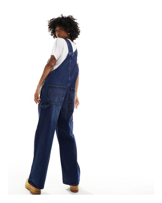 Monki Blue – jeans-latzhose