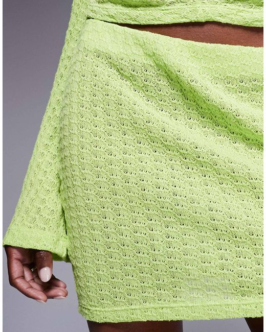 Mini-jupe d'ensemble en maille ASOS en coloris Green