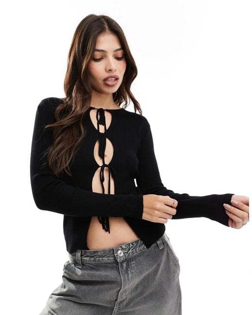 Threadbare Black – strickjacke