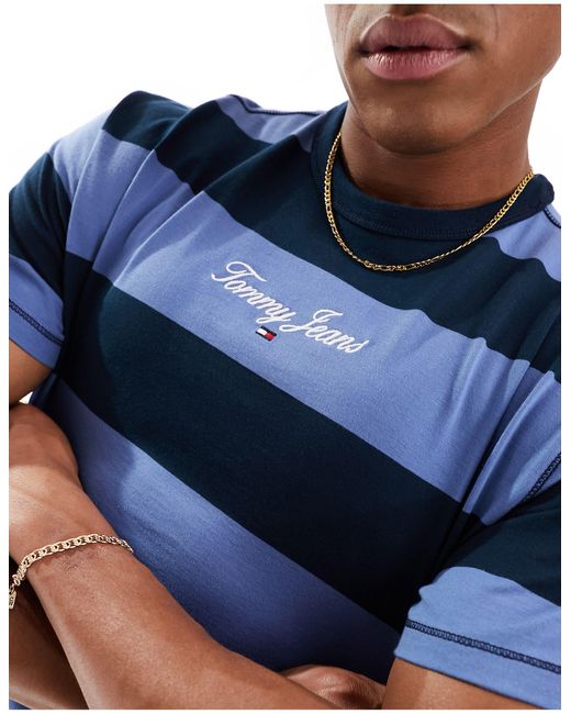 Tommy Hilfiger Blue Unisex Regular Bold Stripe T-shirt