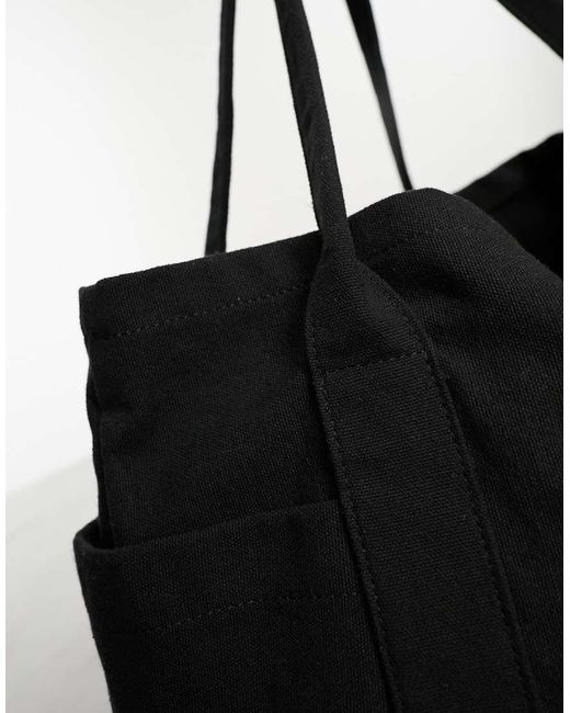ASOS Black Oversized Heavyweight Canvas Tote Bag