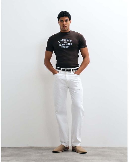 ASOS Black Heavyweight Muscle T-shirt With Santa Cruz Graphic for men