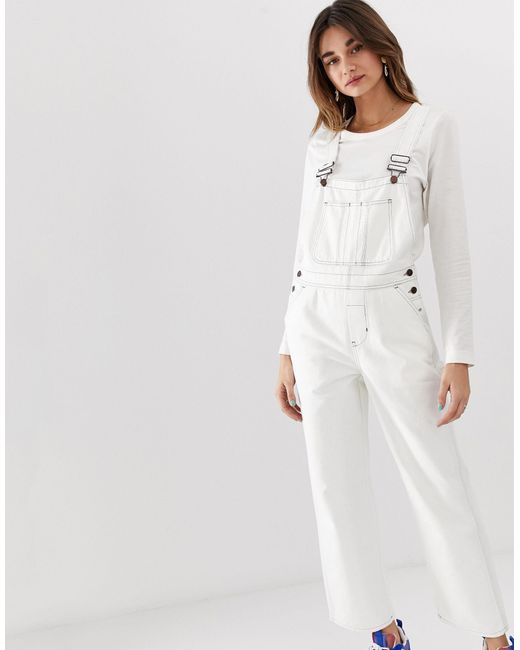 Reclaimed (vintage) White Inspired Dungaree
