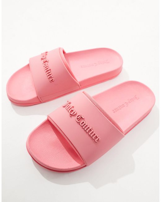 Juicy Couture Pink Logo Sliders