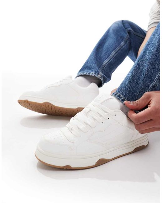 Sneakers Rétro Bianche di Pull&Bear in Blue da Uomo