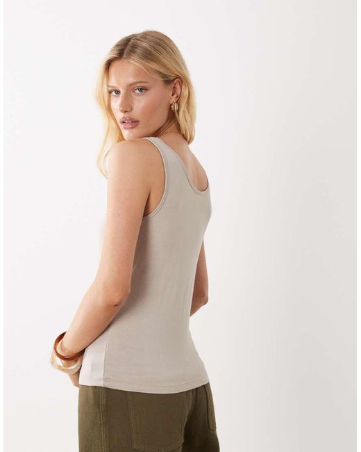 Jdy Natural Ribbed Tank Top