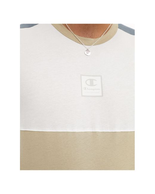 Champion – t-shirt mit rundhalsausschnitt in White für Herren