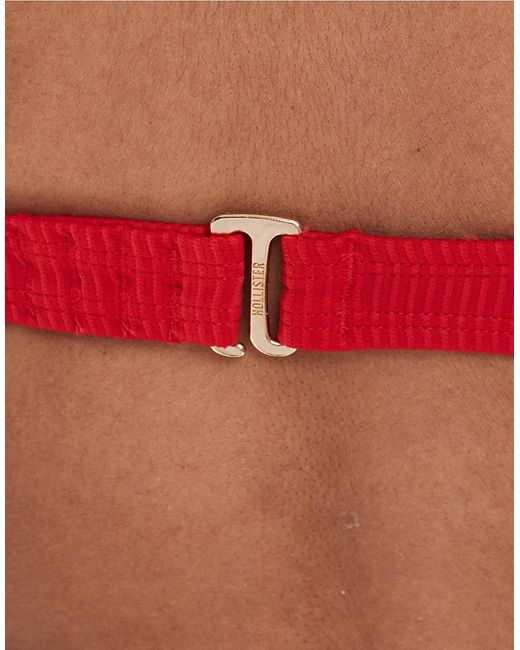 Hollister Red Curvy Plunge Underwire Bikini Top