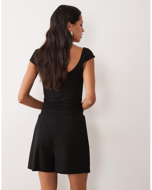 Mango Black Split Front Mini Skort