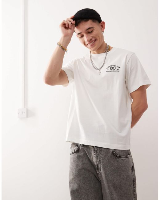 Weekday – oversize-t-shirt in White für Herren