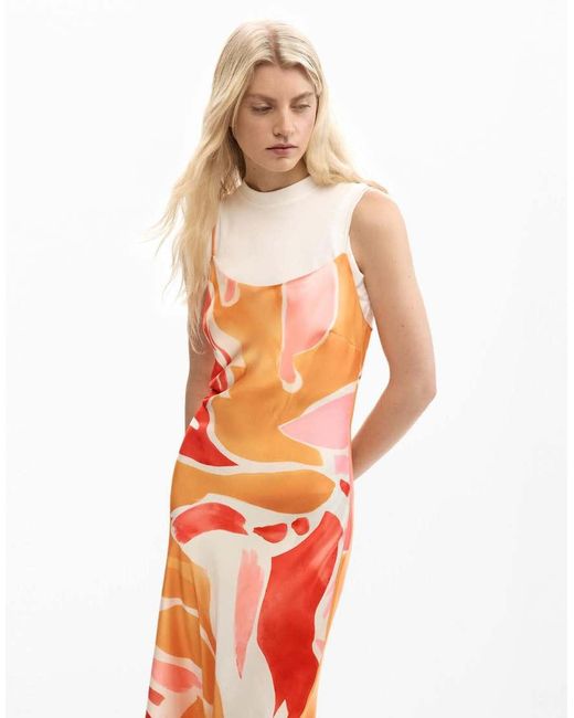 Desigual White 2-In-1 Dress With Straps