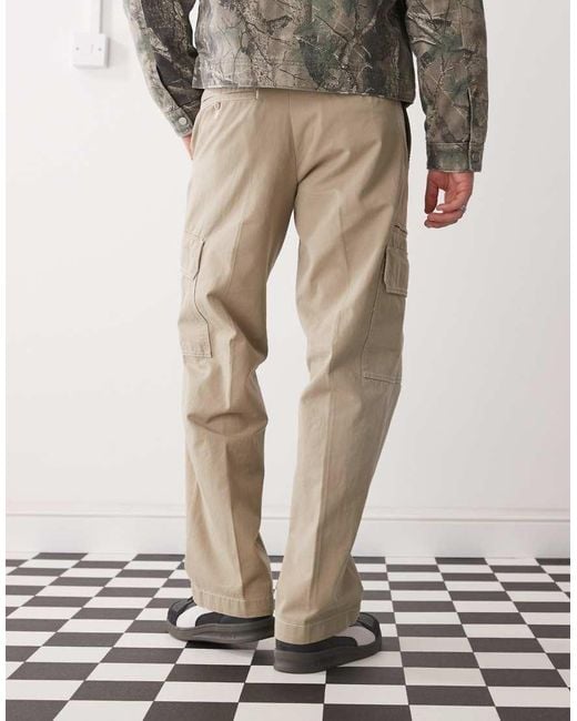 Dickies White Riverbend Cargo Work Trousers for men