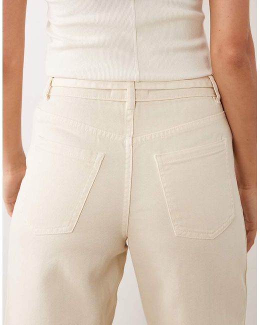 Threadbare Natural Barrel Leg Jeans