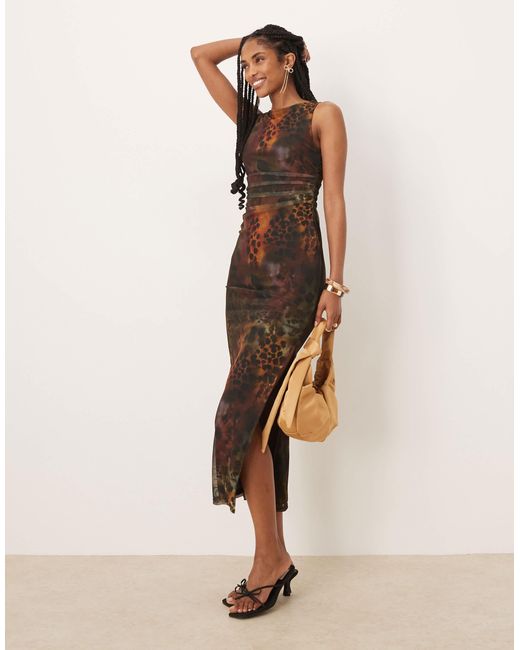 Isabelle Pennington Edmead Natural Isabelle Pennington-edmead Marigot Mesh Midaxi Dress