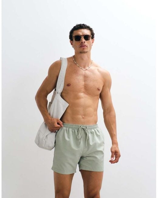 South Beach Green Swim Short for men