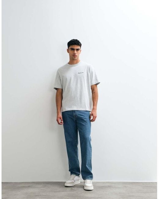 Abercrombie & Fitch White Script Logo Short Sleeve T-shirt for men