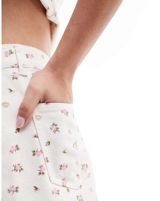 Threadbare White Co-ord Denim Mini Skirt