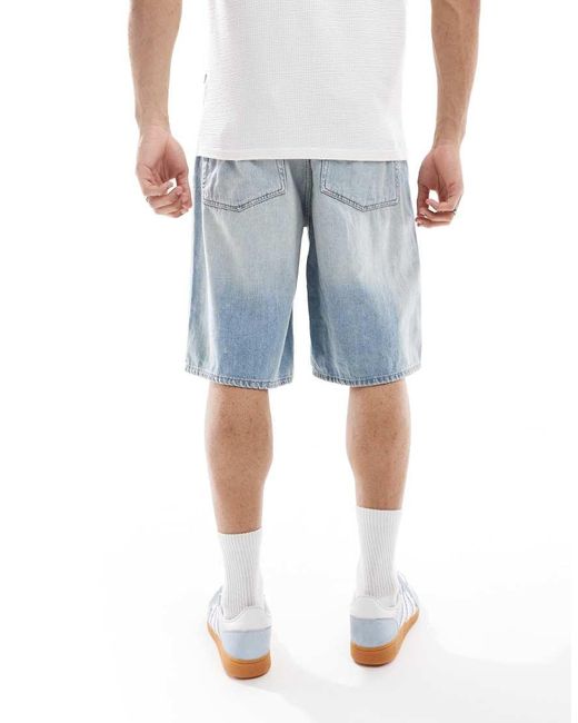 Only & Sons Blue Baggy Fit Denim Short for men