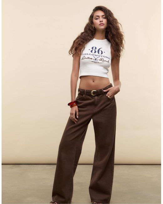 Stradivarius White – cropped top