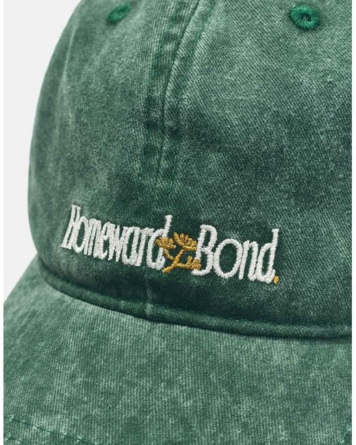 Pull&Bear Green Homeward Bond Embroidered Cap for men