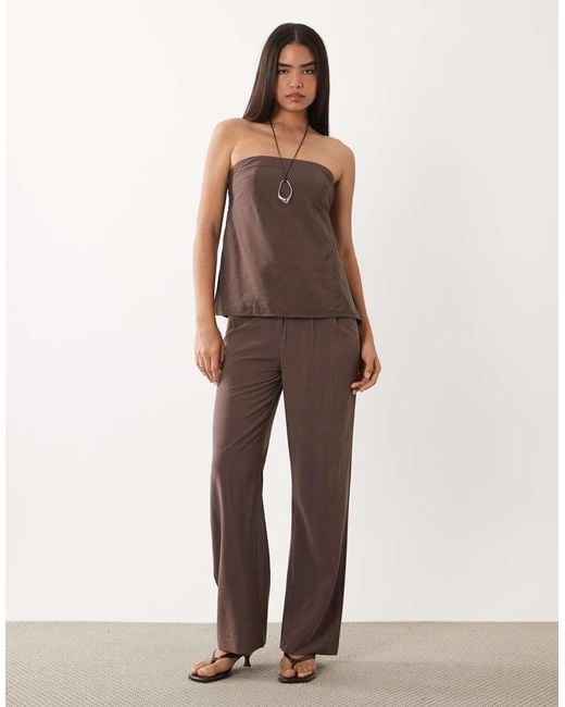 Abercrombie & Fitch Brown Longline Bandeau Top