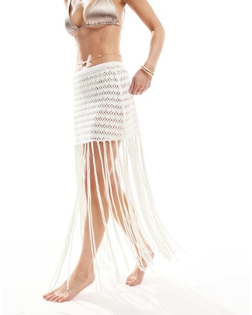 Miss Selfridge White Beach Skirt