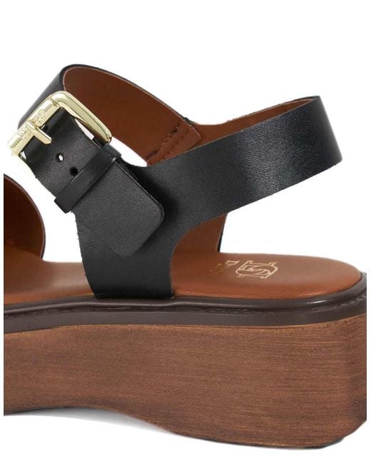 Dune Brown Luno Platform Sandals