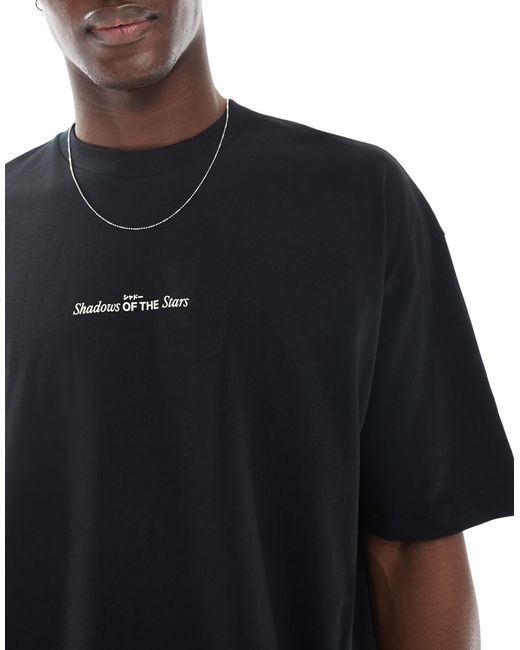 ASOS Blue Oversized T-Shirt With Celestial Graphic for men