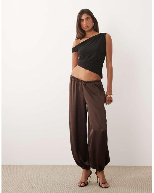 Missy Empire Black Double Sculpted Slinky Asymmetric Off Shoulder Top