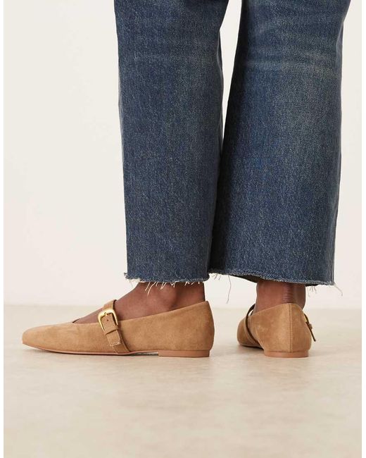 ASOS Blue Leah Mary Jane Ballet Flats