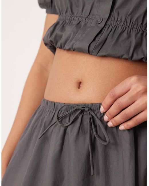Glamorous White Elastic Waist Maxi Skirt
