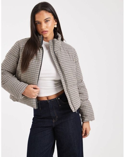 Vero Moda Gray Short Puffer Jacket