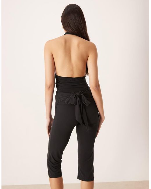 Motel Black Nyra Co-ord High Neck Top