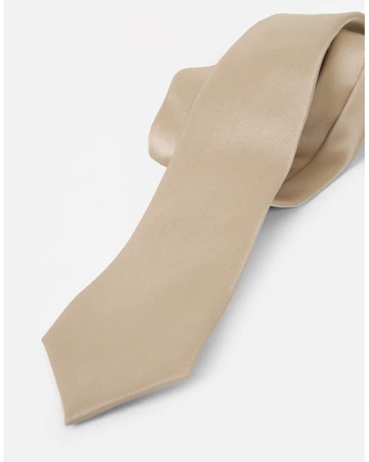 Maya White Satin Tie Pocket Square Set for men