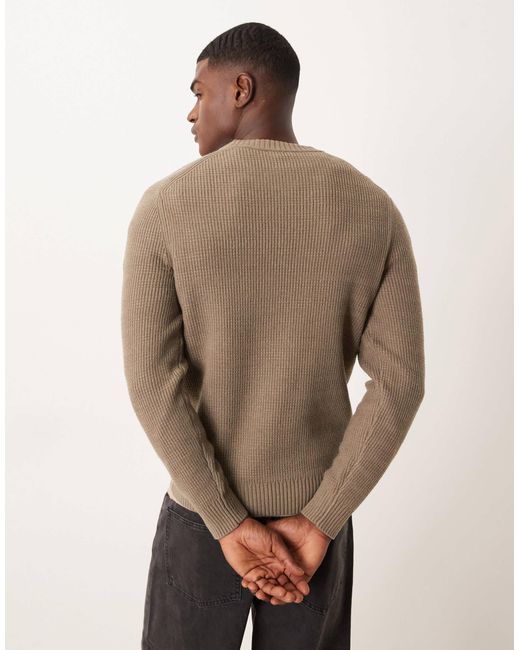Mango – oversize-strickpullover in Natural für Herren