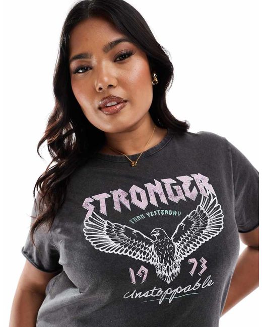 ONLY Gray Stronger Print T-shirt Dress