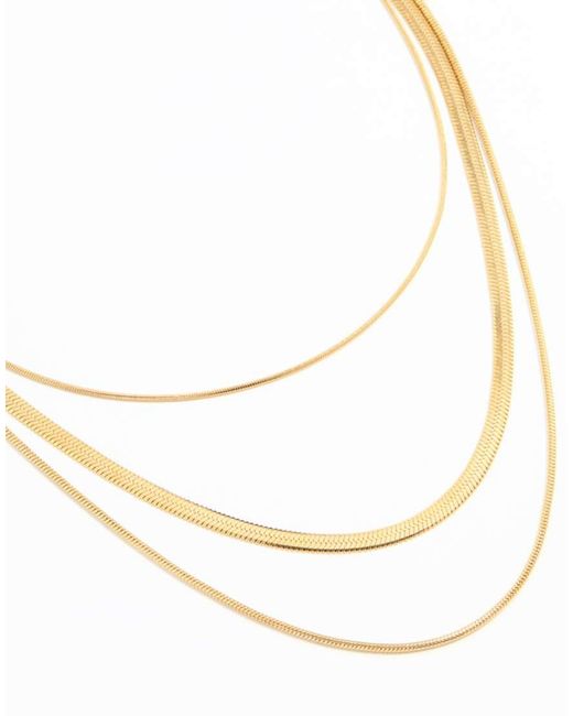 Lovisa Metallic Waterproof Plated Stainless Steel Chain Layered Necklace