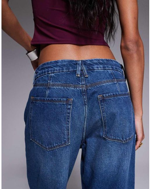 GOOD AMERICAN Blue Good 90s Cropped Relaxed Jeans