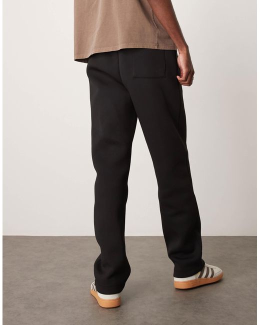 ASOS – gerade geschnittene jogginghose aus schwerem material in Black für Herren