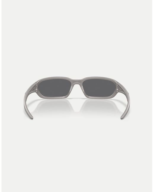 Oakley Gray Terraforma Rectangle Polarised Sunglasses With Mirrored Lens