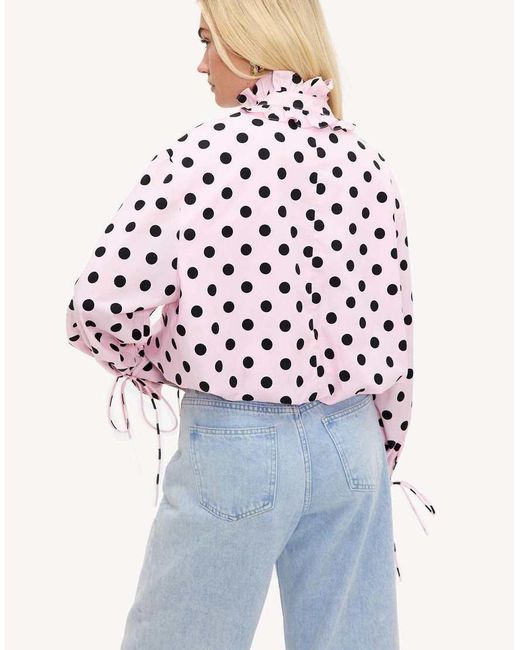 Loavies White Spellbound Soul Polka-Dot Blouse